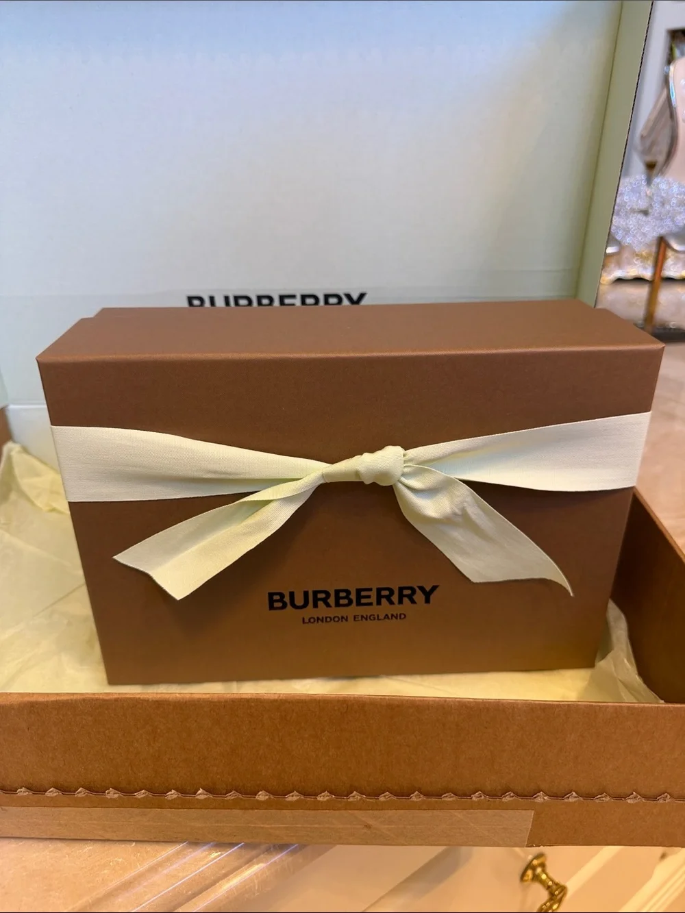 Burberry Gift Box Set of 3 Boxes & Burberry Envelope.